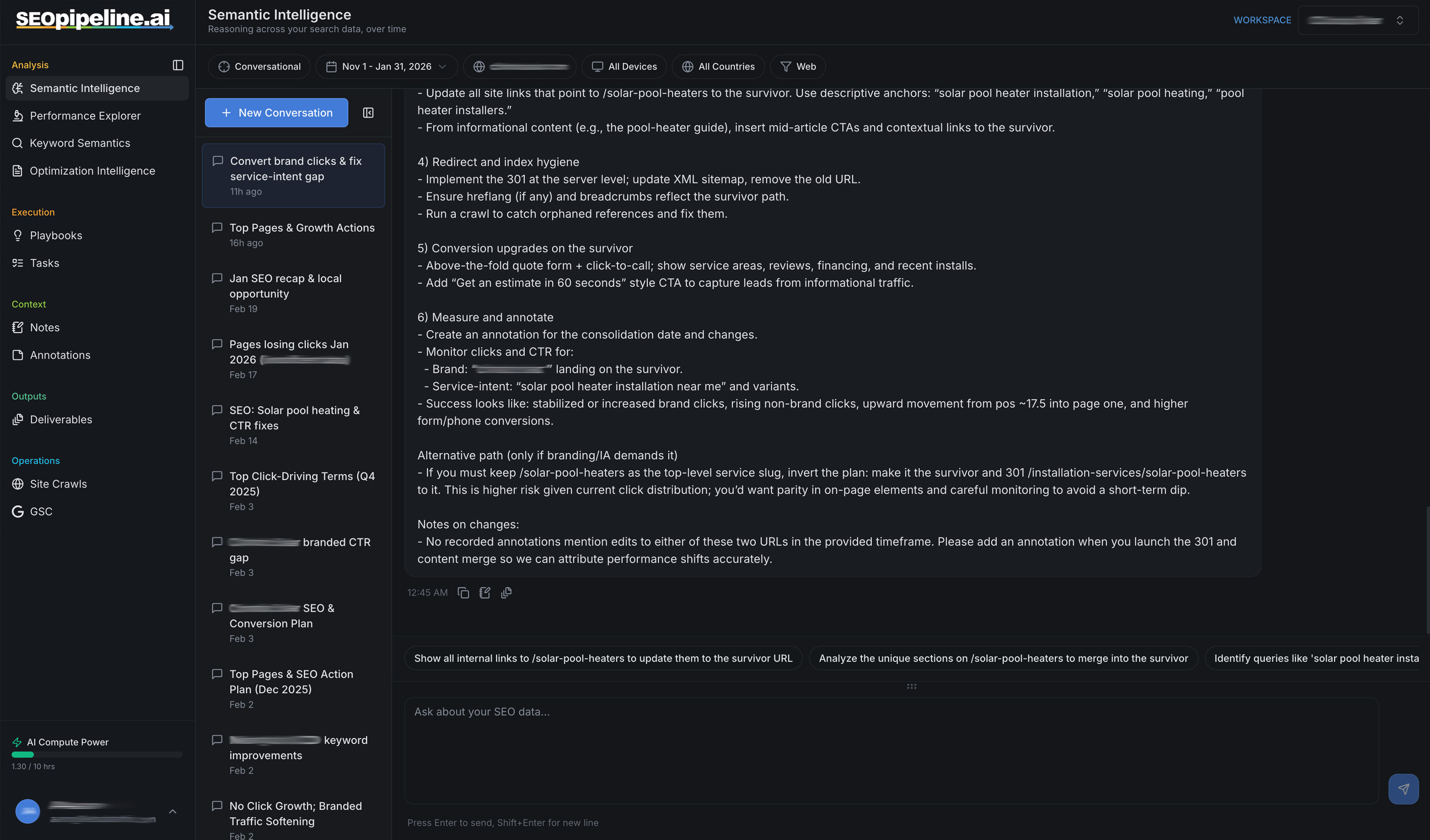 Semantic Intelligence - Live reasoning over structured Search Console data
